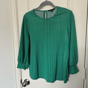 Green Polka Dot Women's Top